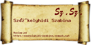 Székelyhidi Szabina névjegykártya