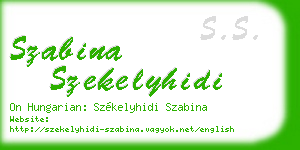 szabina szekelyhidi business card
